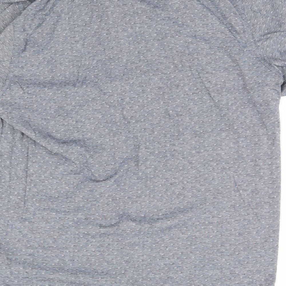 Lincoln Mens Grey Geometric   Polo Size L