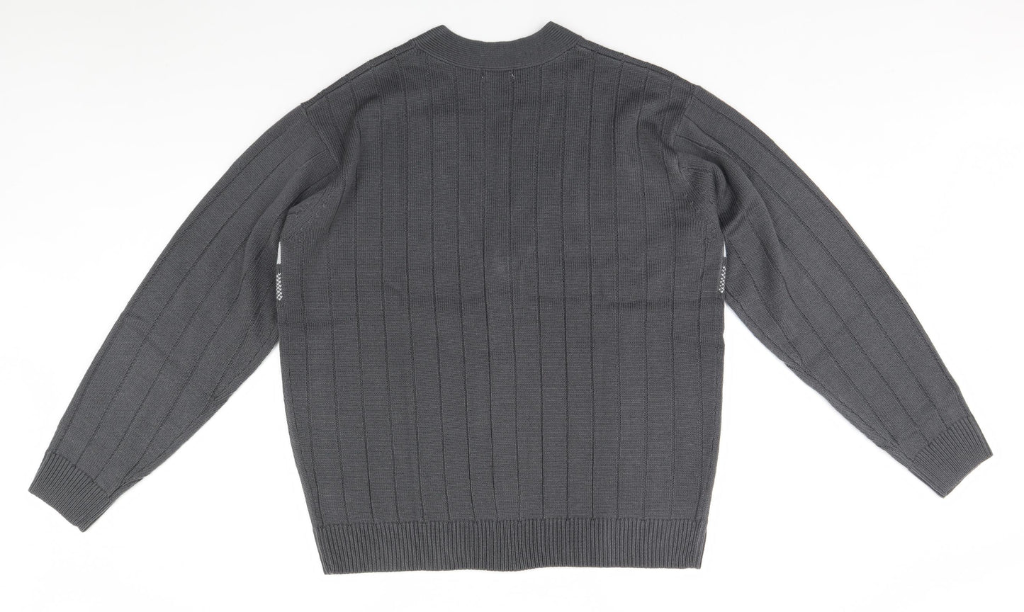 Damart Mens Grey   Cardigan Jumper Size L