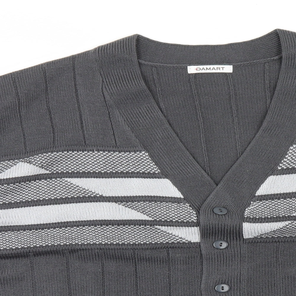 Damart Mens Grey   Cardigan Jumper Size L