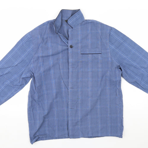 Marks and Spencer Womens Blue Plaid  Top Pyjama Top Size L