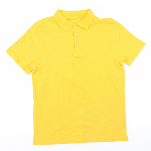 F&F Boys Yellow   Basic Polo Size 14-15 Years  - School