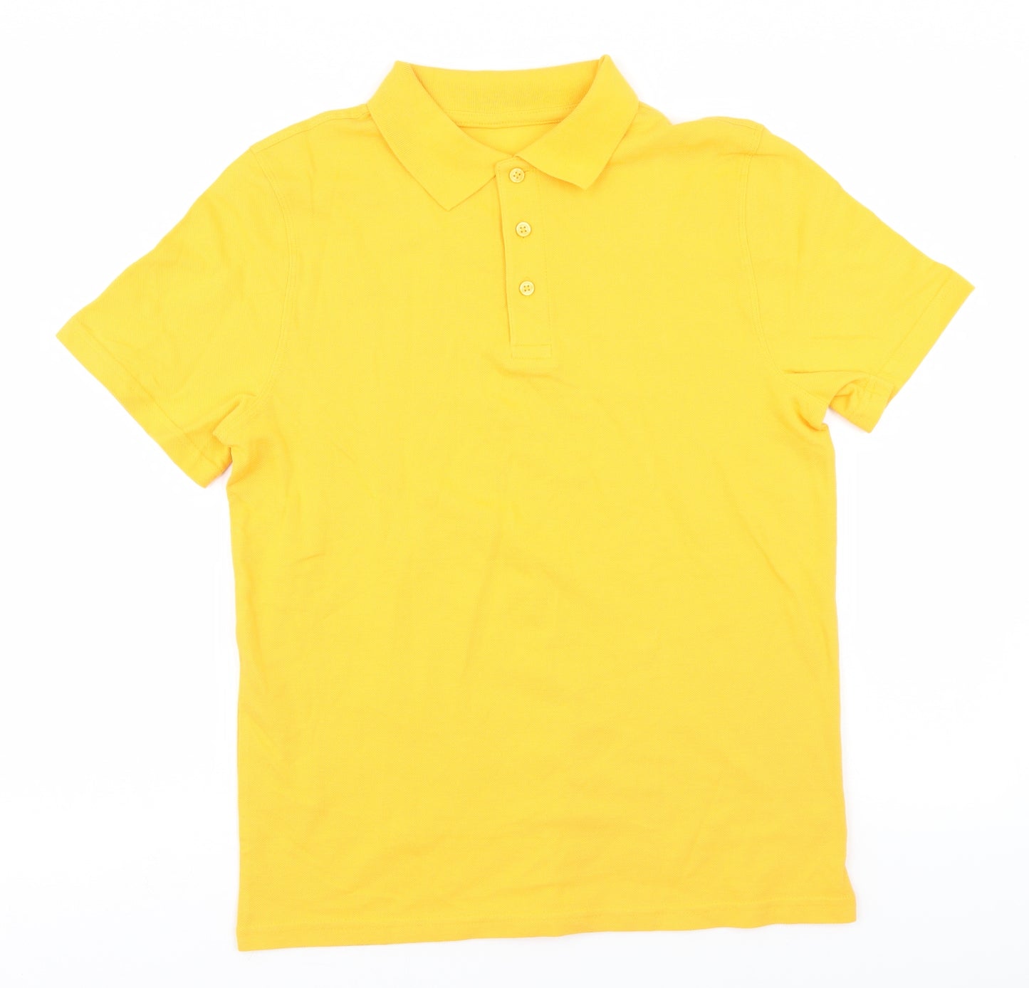F&F Boys Yellow   Basic Polo Size 14-15 Years  - School