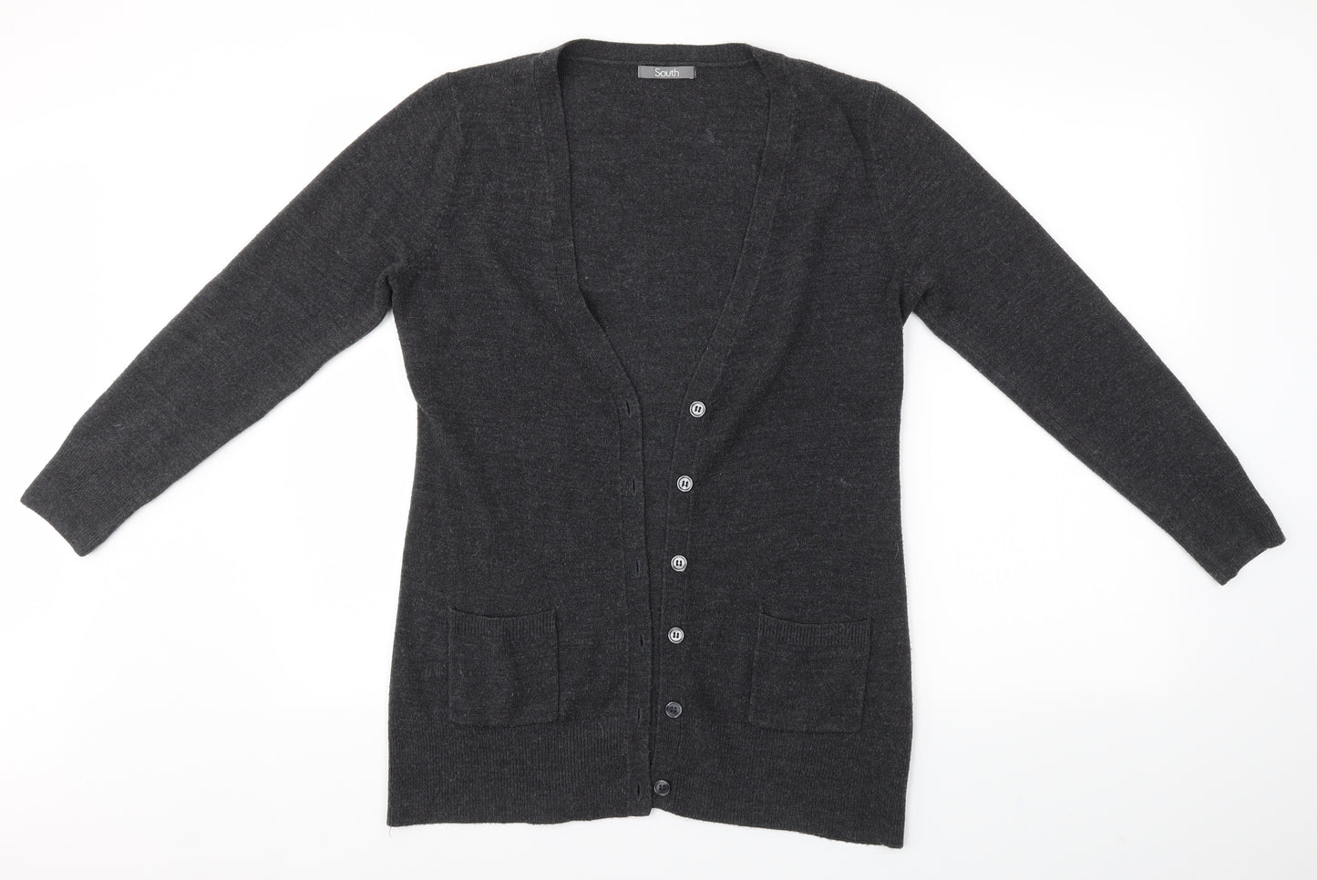 South Womens Grey   Cardigan Jumper Size 12