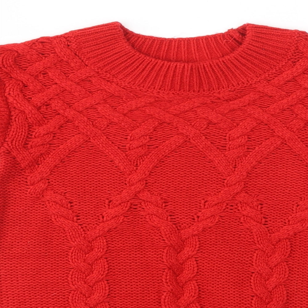 TU Girls Red   Jumper Dress  Size 3-4 Years