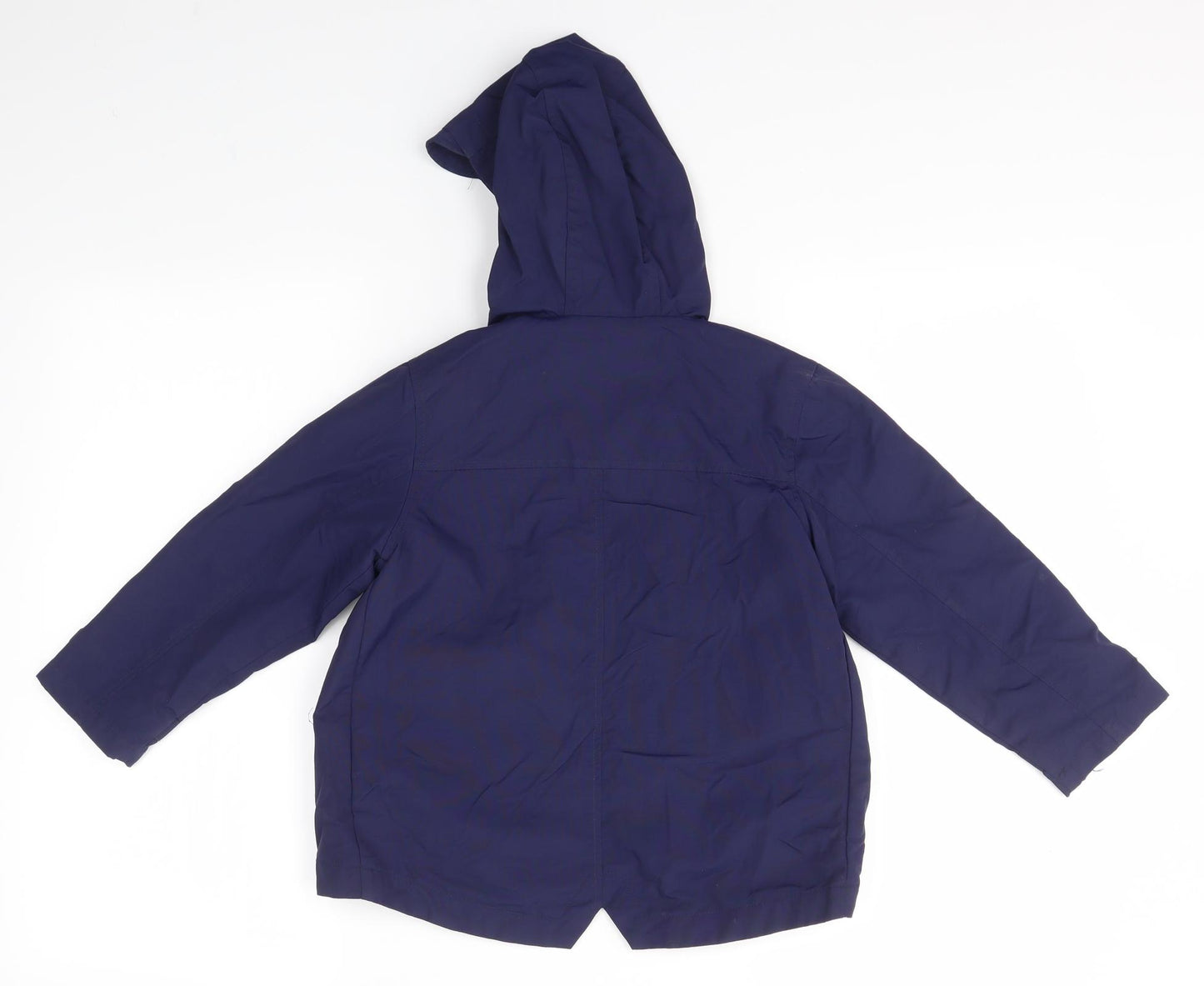 M&S Boys Blue   Overcoat Coat Size 5-6 Years