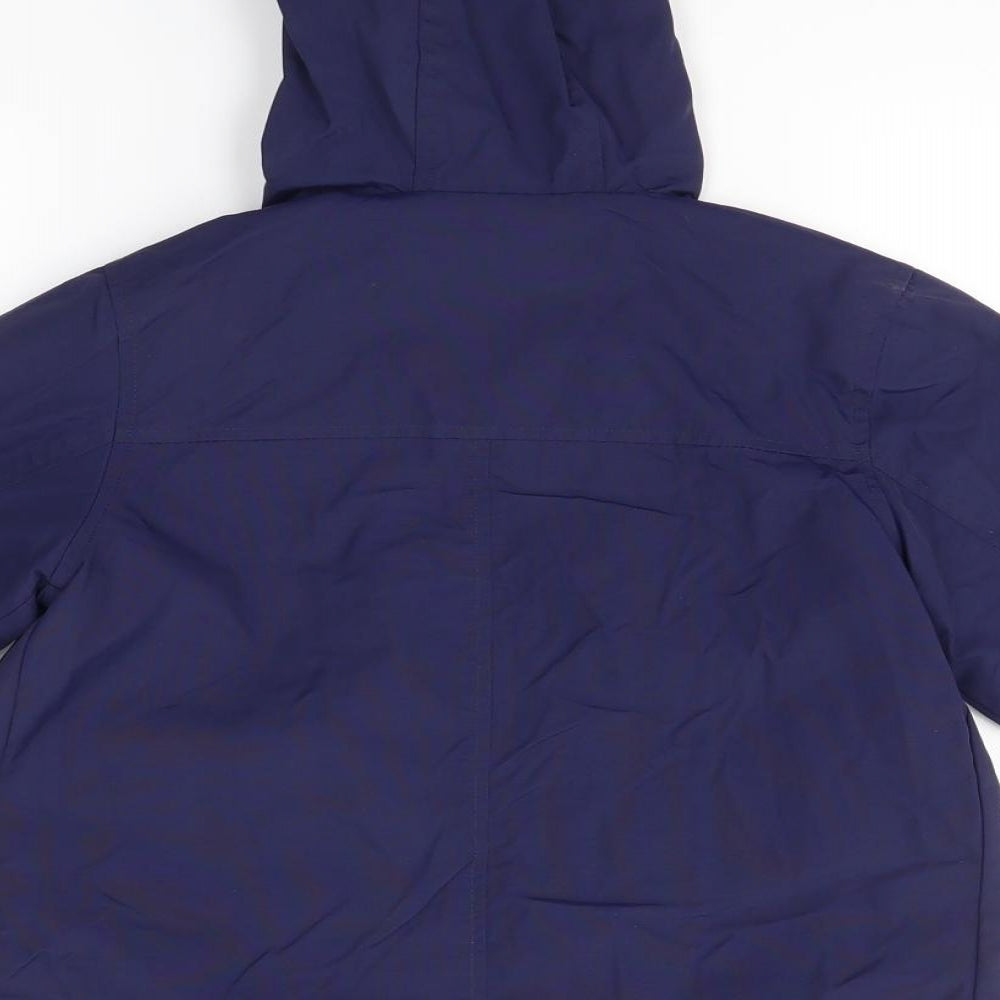 M&S Boys Blue   Overcoat Coat Size 5-6 Years