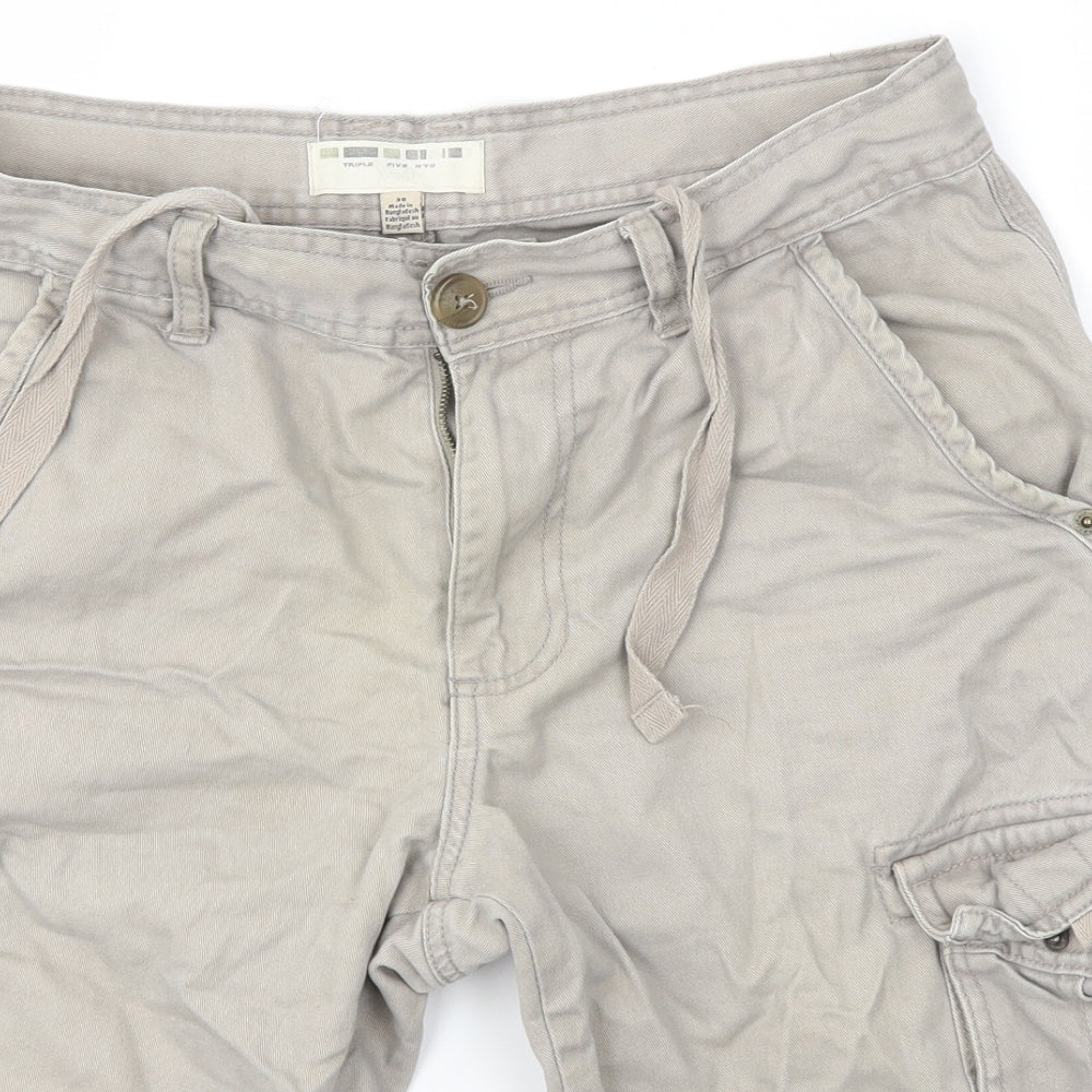 TRIPLE FIVE NYC Mens Grey   Cargo Shorts Size 30 in
