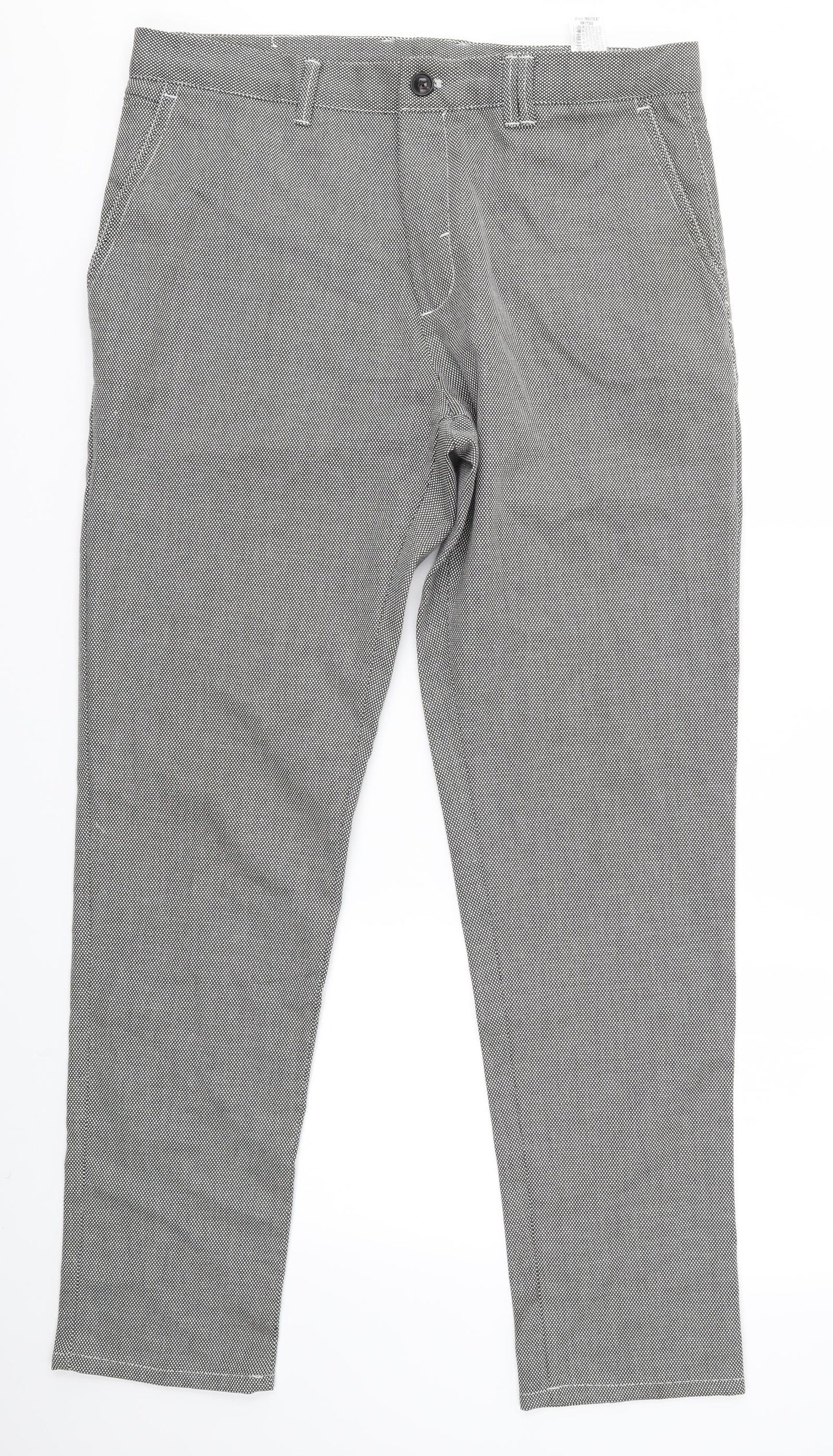 Zara Womens Grey   Dress Pants Trousers Size 14 L31 in