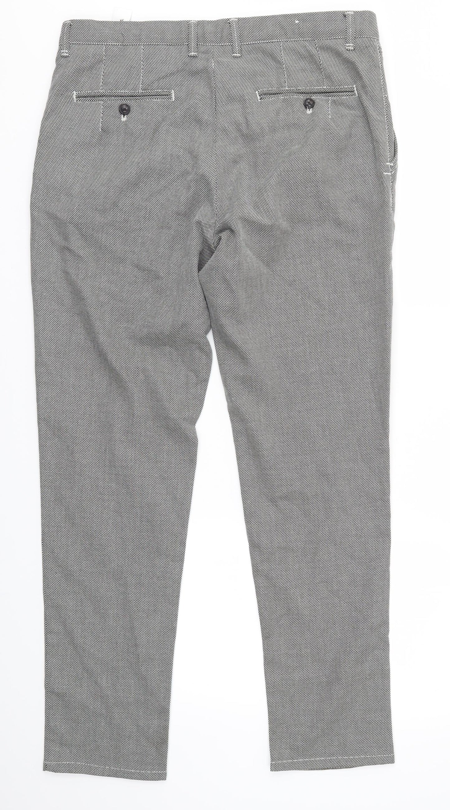 Zara Womens Grey   Dress Pants Trousers Size 14 L31 in