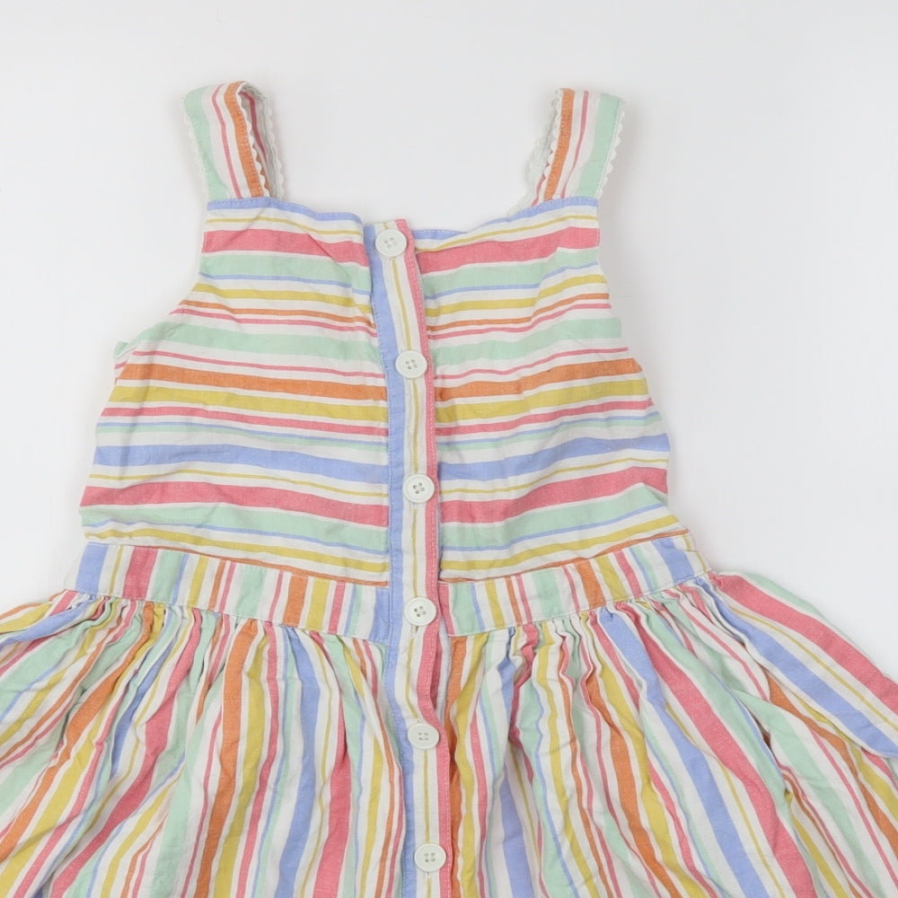 John Lewis Girls Multicoloured Striped  A-Line  Size 9 Years