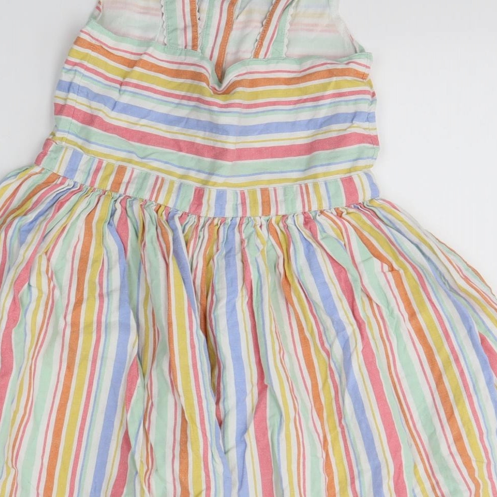 John Lewis Girls Multicoloured Striped  A-Line  Size 9 Years
