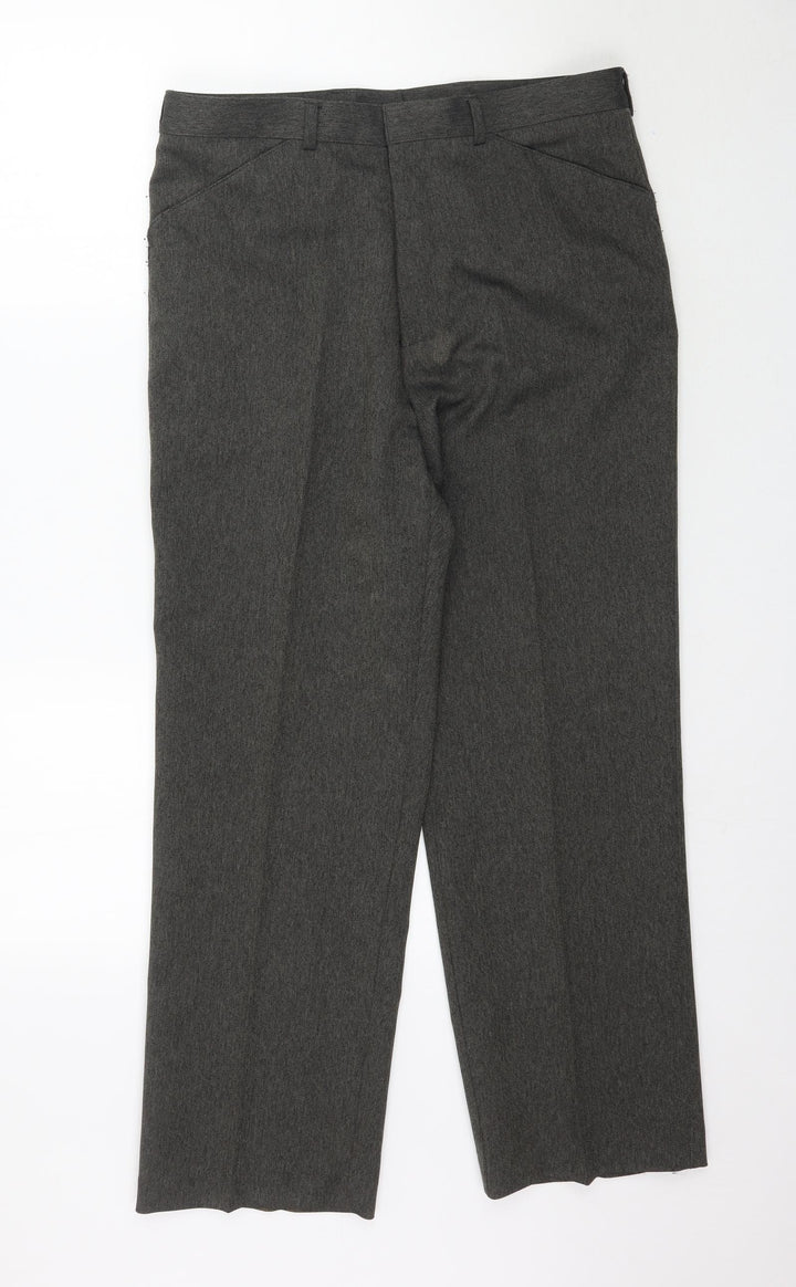 Greenwoods Mens Grey Trousers Size 34 in L29 in - Work Office