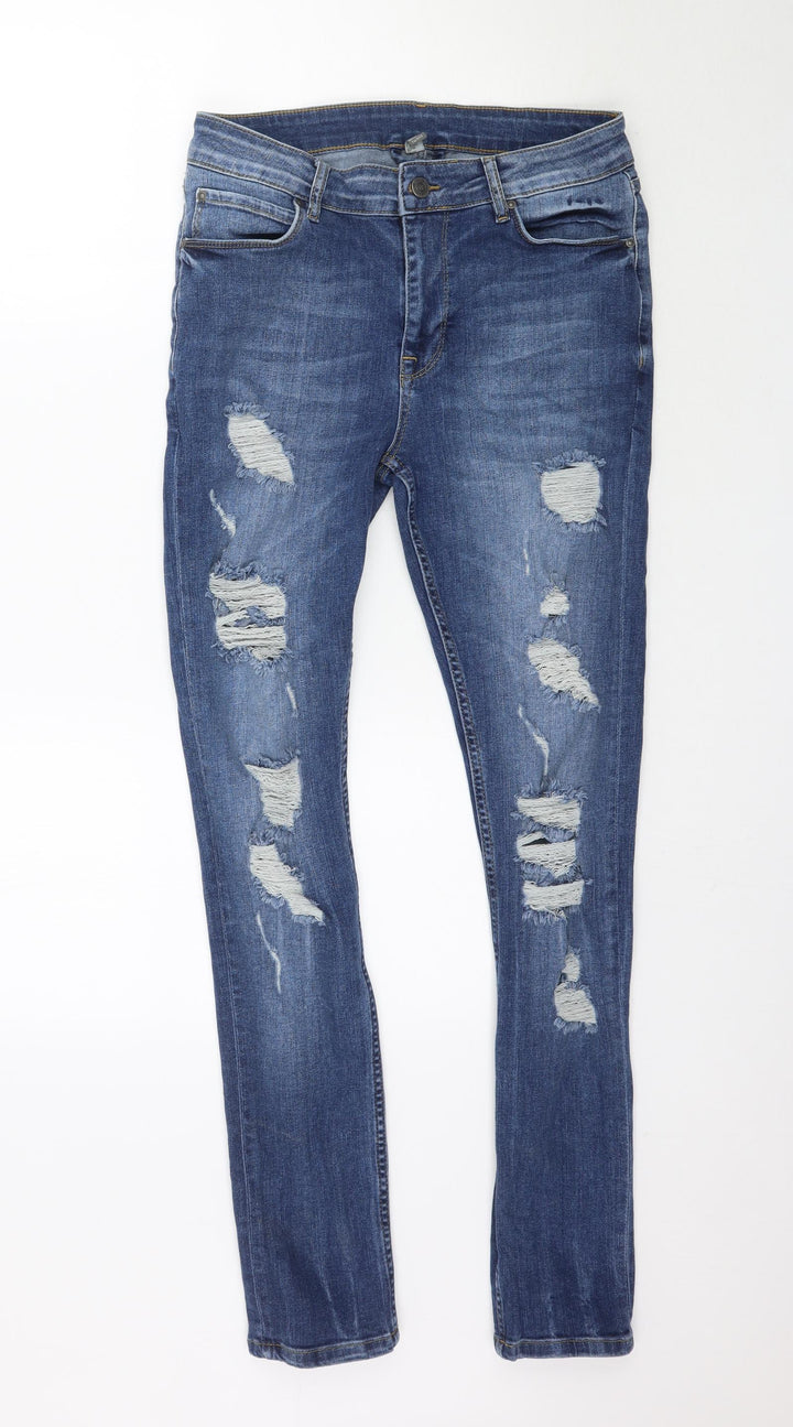 ASOS Womens Blue Denim Skinny Jeans Size 32 in L31 in