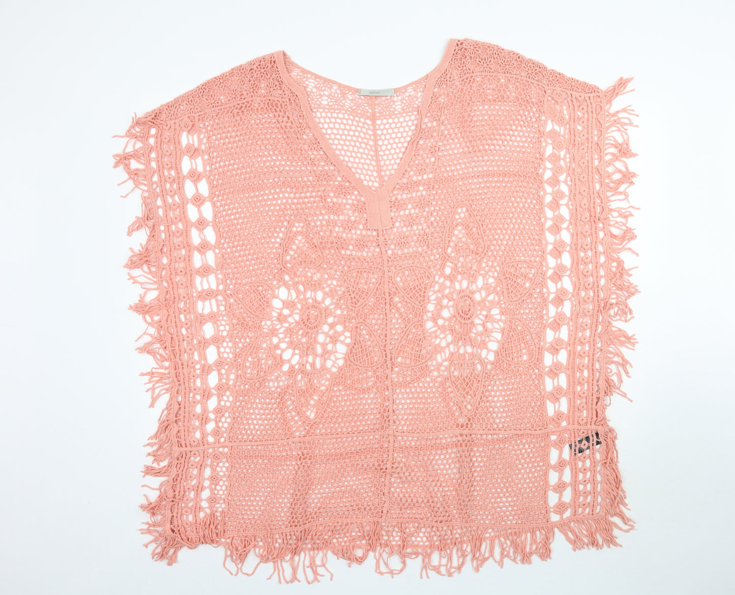 George Womens Pink   Pullover Jumper Size L  - Coral colour Poncho style