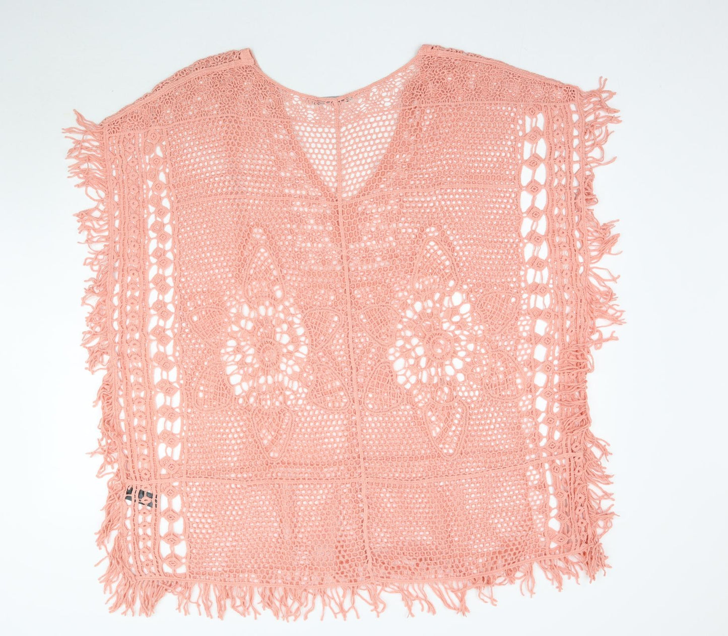George Womens Pink   Pullover Jumper Size L  - Coral colour Poncho style
