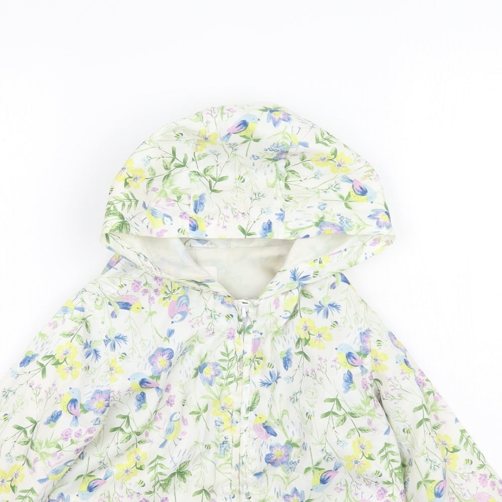 TU Girls Multicoloured Flecked  Rain Coat Coat Size 5-6 Years