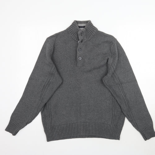 Marks and Spencer Mens Grey  Knit Pullover Jumper Size M