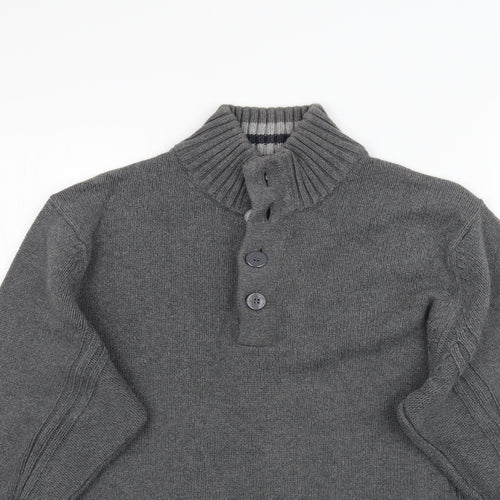 Marks and Spencer Mens Grey  Knit Pullover Jumper Size M