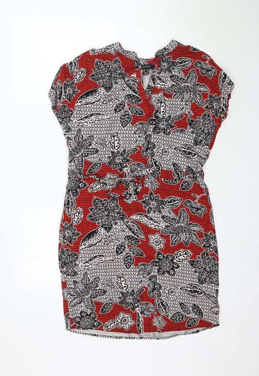 Front view of Atmosphere women’s multicoloured floral a-line, size UK 10