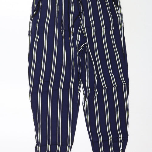 F&F Womens Blue Striped  Trousers  Size 10 L29 in