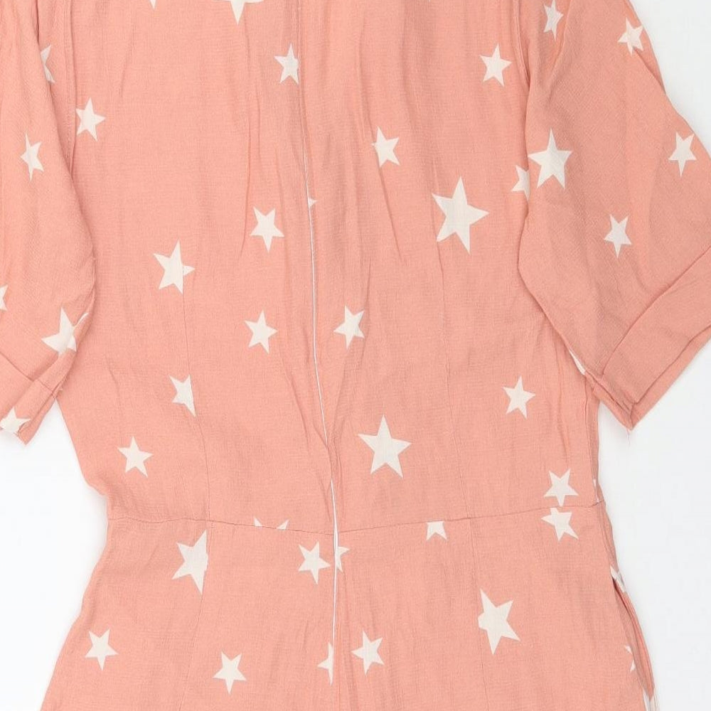 Nobody's Child Womens Pink   Playsuit One-Piece Size 10 L4 in - Star Pattern
