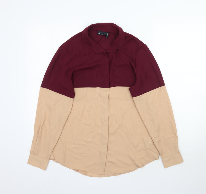 ASOS Womens Multicoloured   Basic Button-Up Size 10