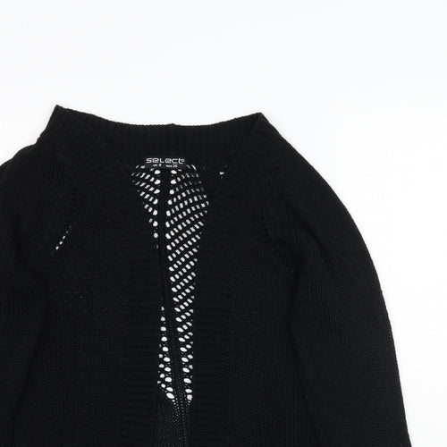 Select Womens Black  Knit Cardigan Jumper Size 8