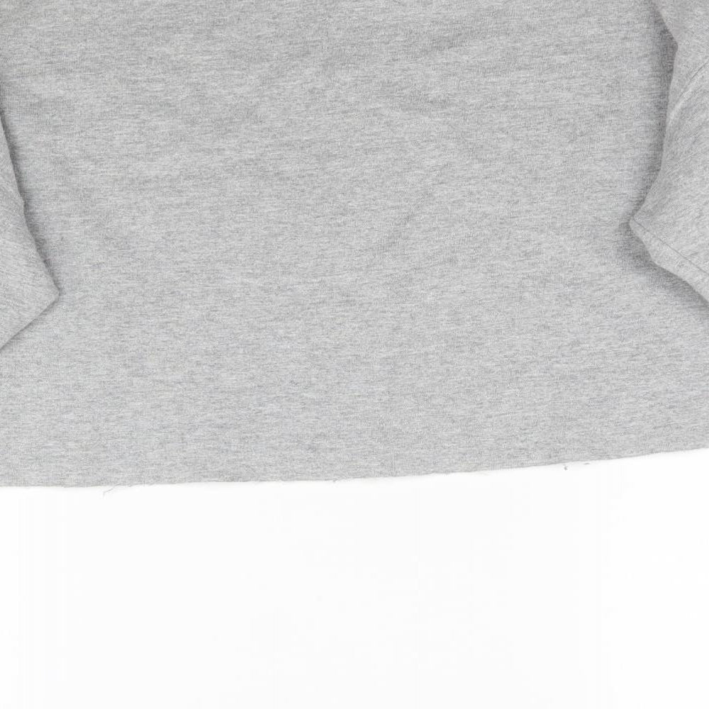 Topshop Womens Grey   Pullover Sweatshirt Size M  - Cropped Amour