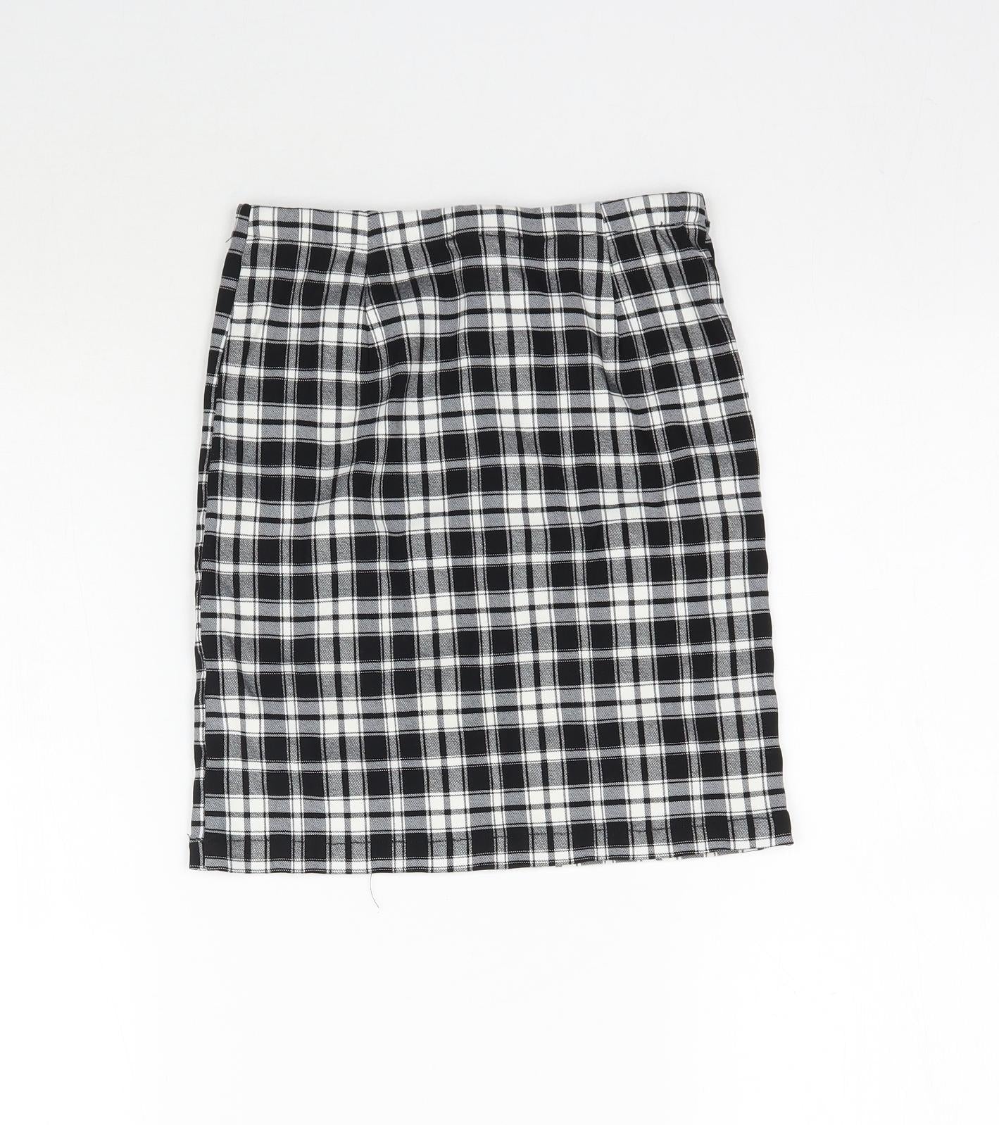 New Look Girls Black Plaid  Straight & Pencil Skirt Size 12 Years - 915 Generation