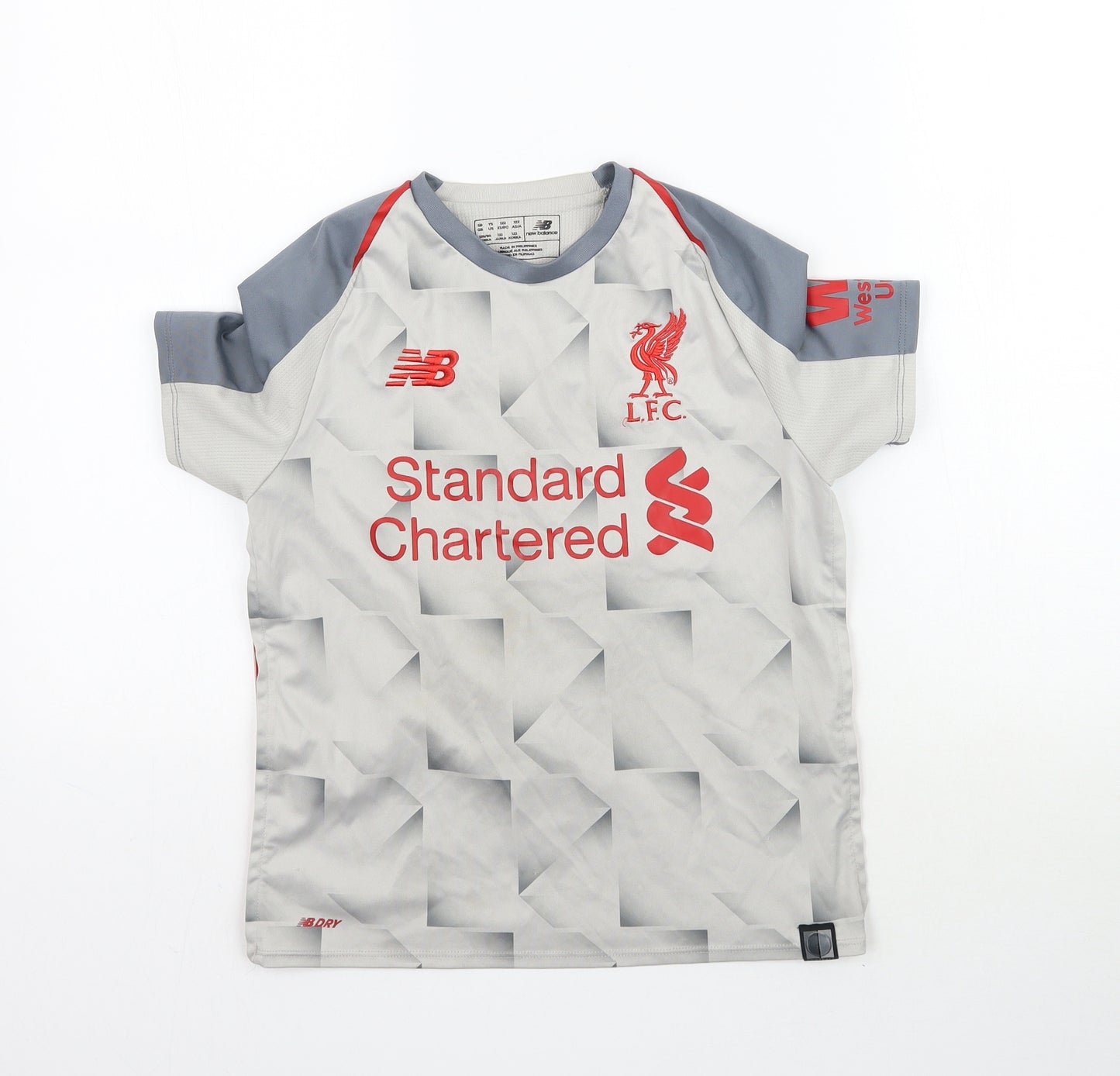 New Balance Boys Grey   Basic T-Shirt Size S  - L.F.C. Firmino 9