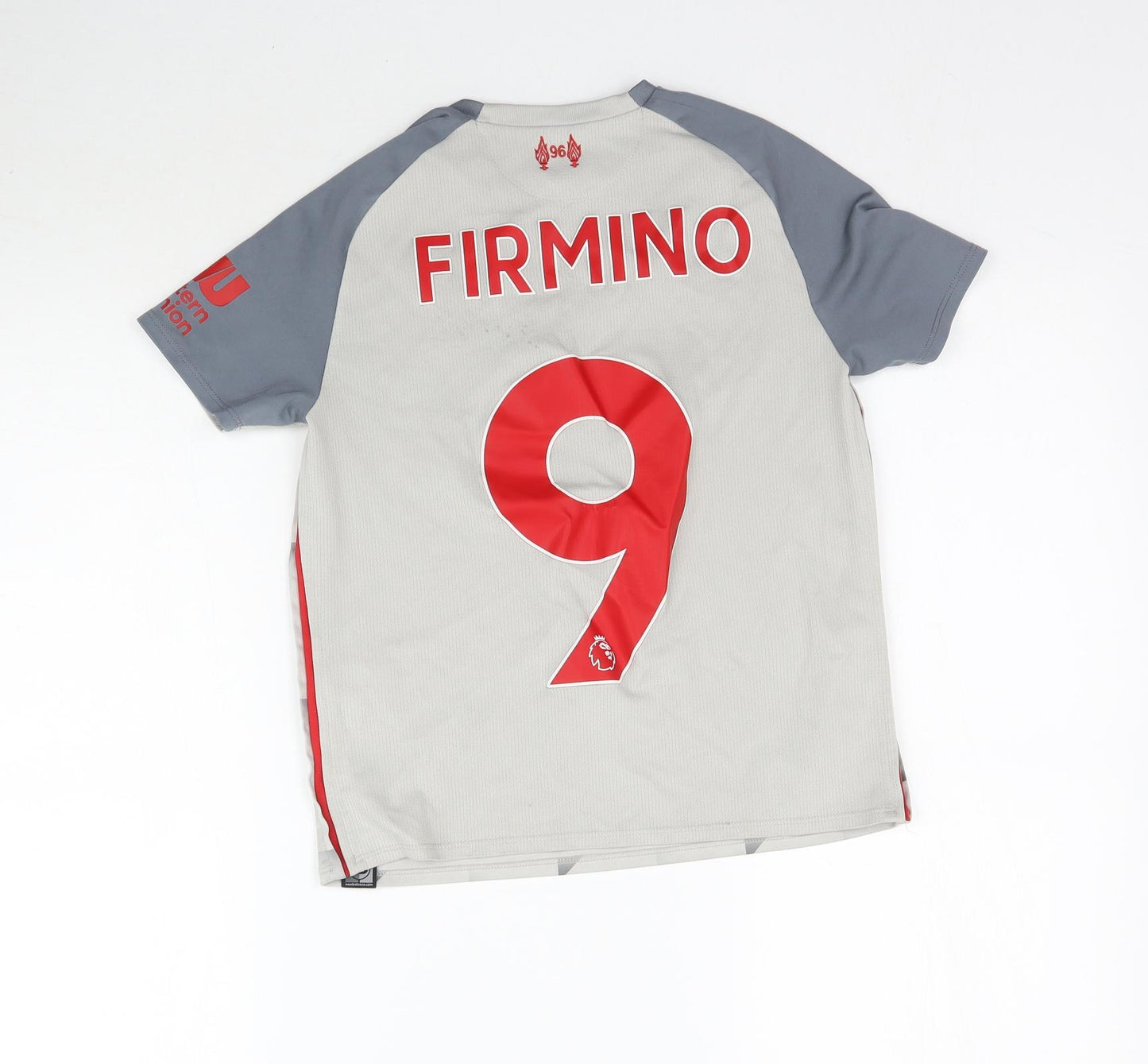 New Balance Boys Grey   Basic T-Shirt Size S  - L.F.C. Firmino 9