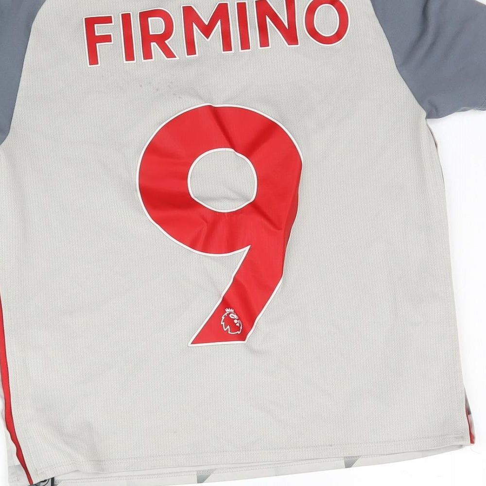 New Balance Boys Grey   Basic T-Shirt Size S  - L.F.C. Firmino 9