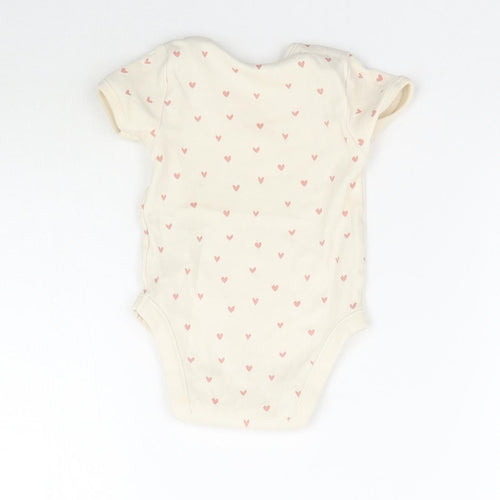 George Girls Ivory   Babygrow One-Piece Size 9-12 Months  - Love Heart print