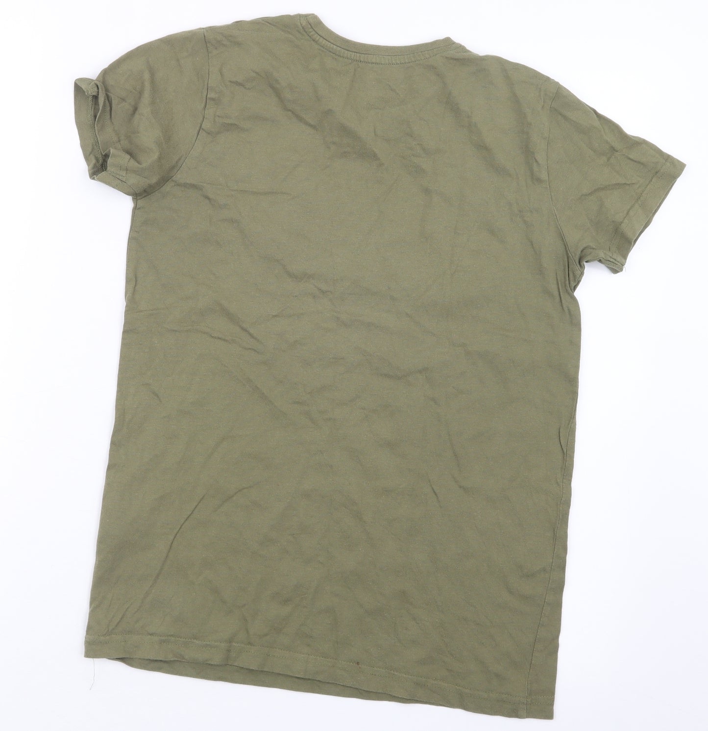 Rebel Boys Green   Basic T-Shirt Size 11-12 Years