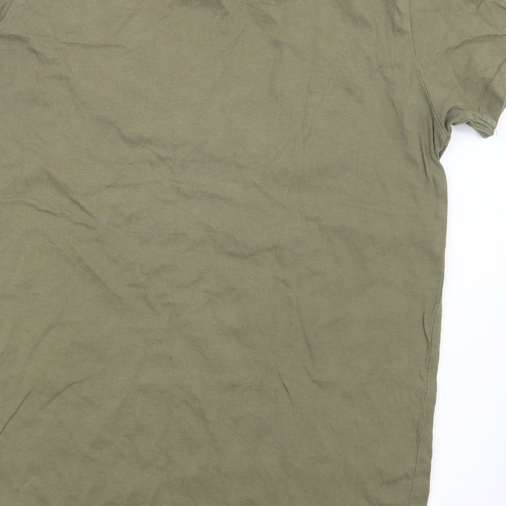 Rebel Boys Green   Basic T-Shirt Size 11-12 Years