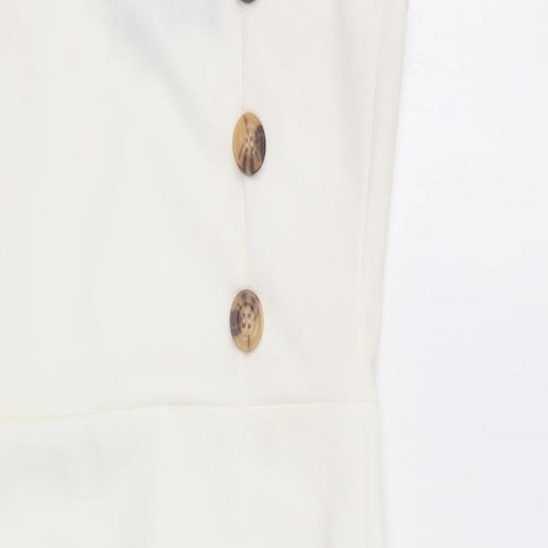 Boohoo Womens White   Shirt Dress  Size 10