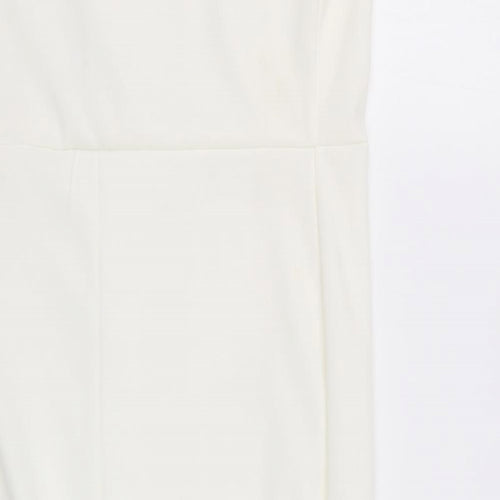 Boohoo Womens White   Shirt Dress  Size 10