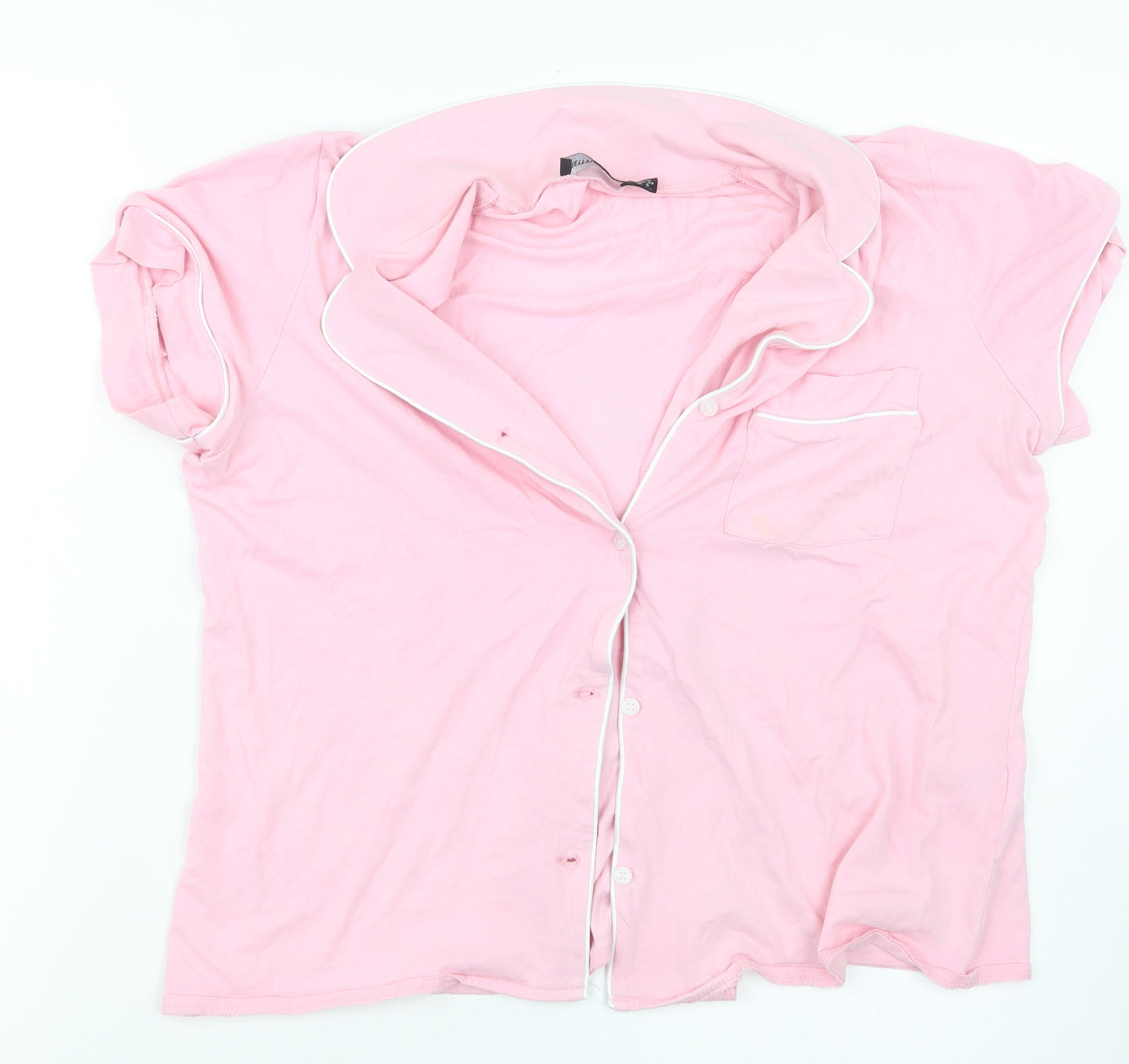 PRETTYLITTLETHING Womens Pink Geometric  Top Pyjama Top Size 10