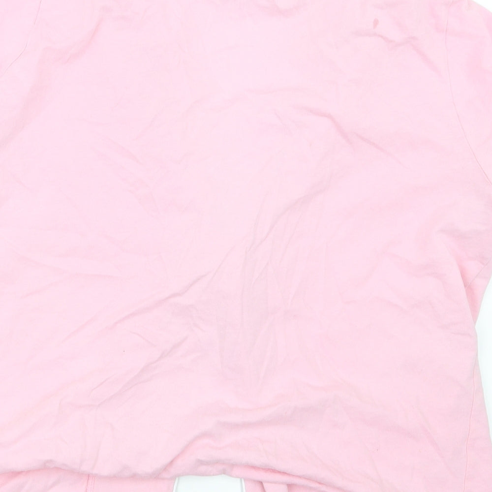 PRETTYLITTLETHING Womens Pink Geometric  Top Pyjama Top Size 10