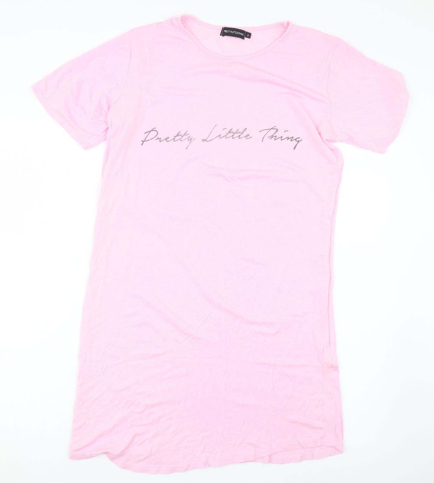 PRETTYLITTLETHING Womens Pink Geometric  Top One Piece Size S
