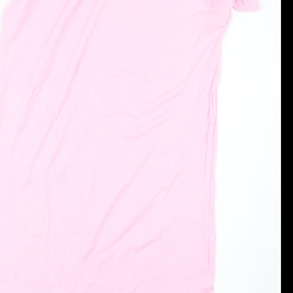 PRETTYLITTLETHING Womens Pink Geometric  Top One Piece Size S