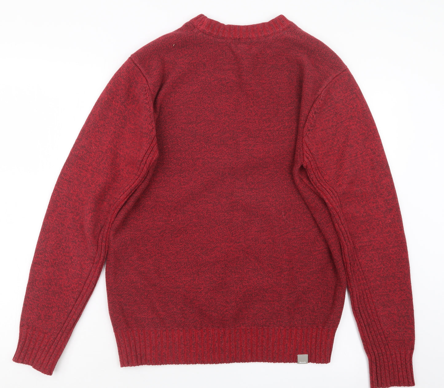 Bench Mens Red  Knit Pullover Jumper Size M