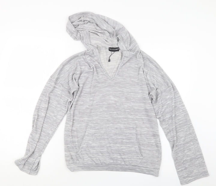 PRETTYLITTLETHING Womens Grey   Pullover Hoodie Size 8
