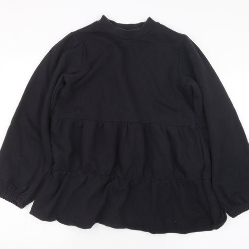 Influence Womens Black  Knit Pullover Jumper Size 8