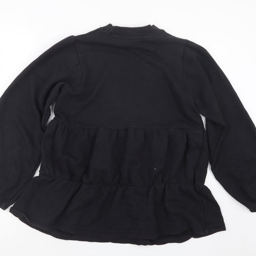 Influence Womens Black  Knit Pullover Jumper Size 8