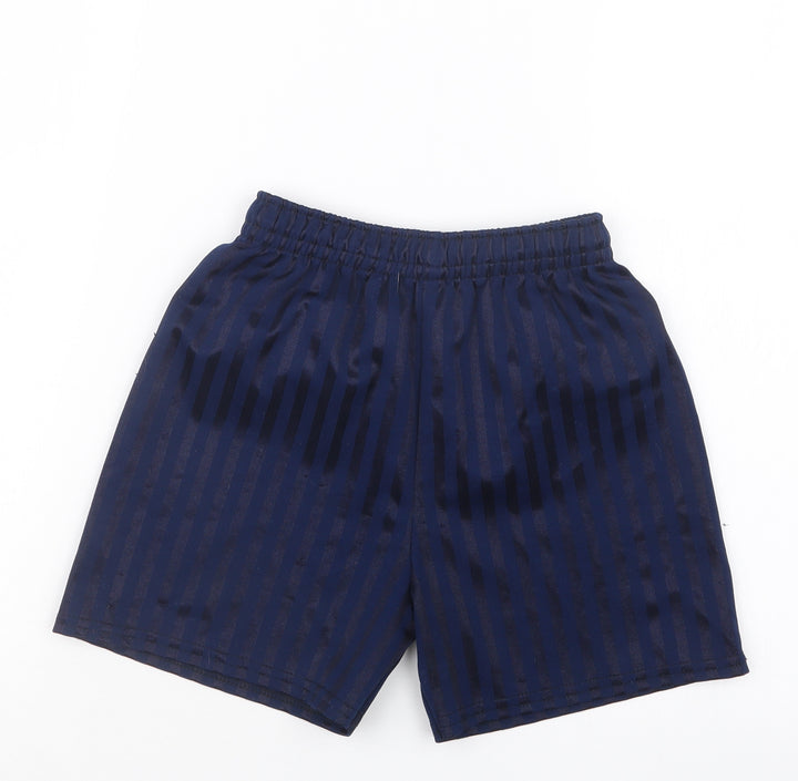 Preworn Girls Blue Sweat Shorts Size 5-6 Years