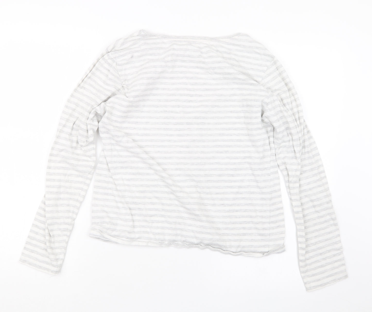 Primark Womens Grey Striped  Top Pyjama Top Size 12