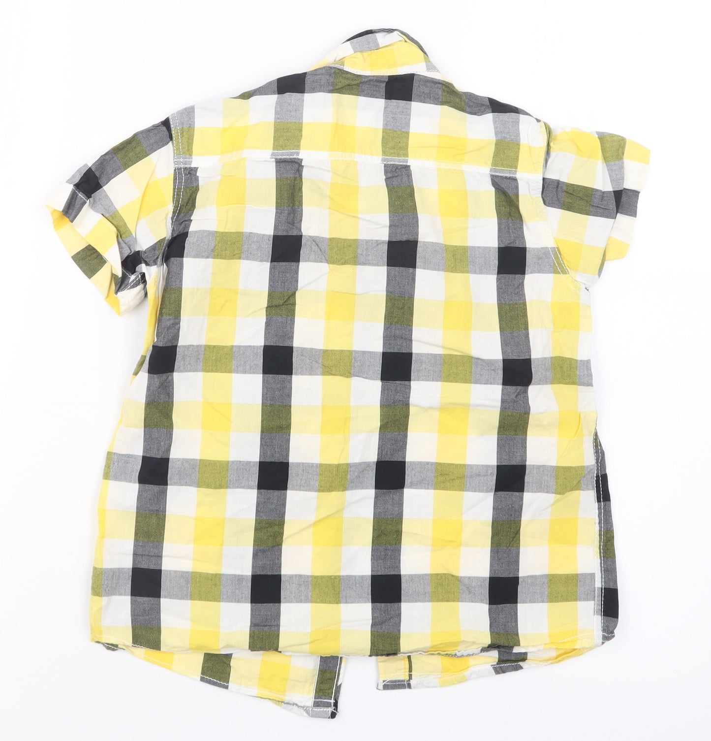 TU Boys Black Check  Basic Button-Up Size 7 Years