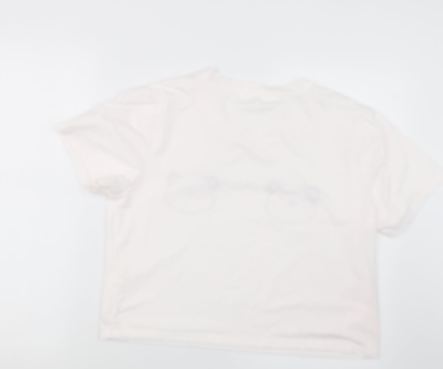 SheIn Womens White Geometric  Top Pyjama Set Size L