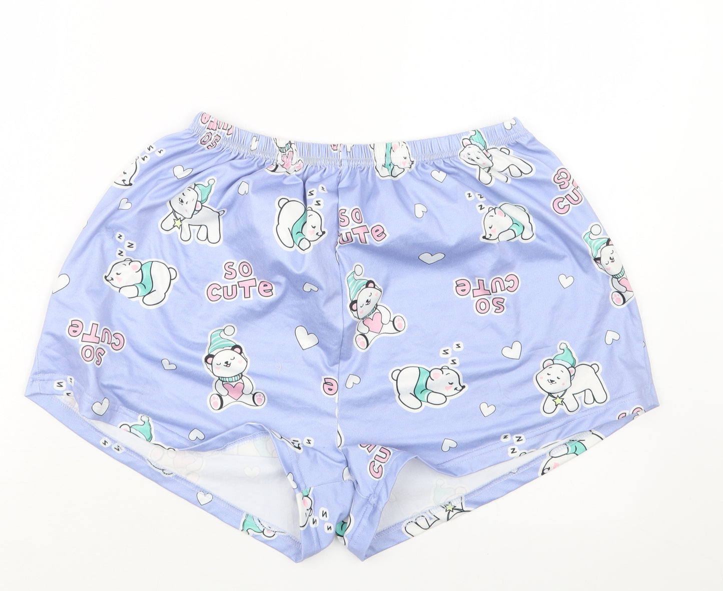 SheIn Womens Purple Geometric  Capri Pyjama Set Size L